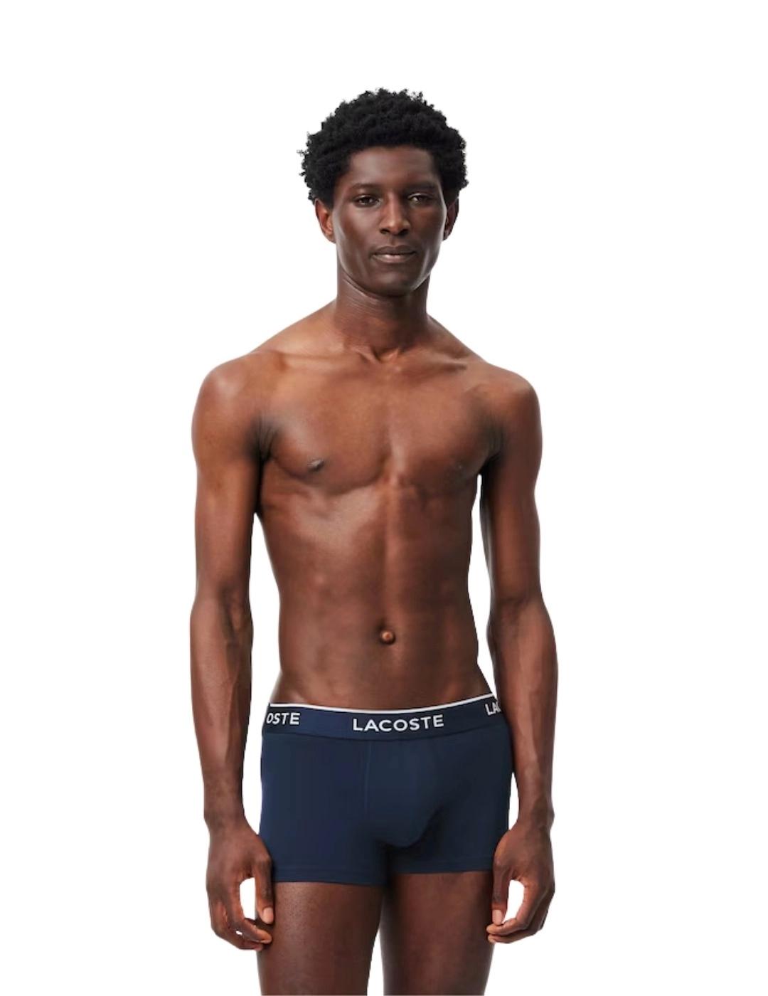 Lacoste Pack de 3 calzoncillos de algodón elástico