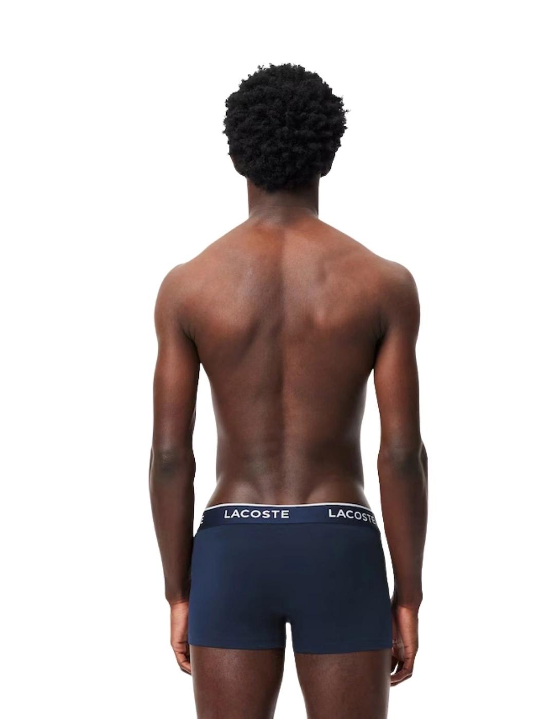 Lacoste Pack de 3 calzoncillos de algodón elástico