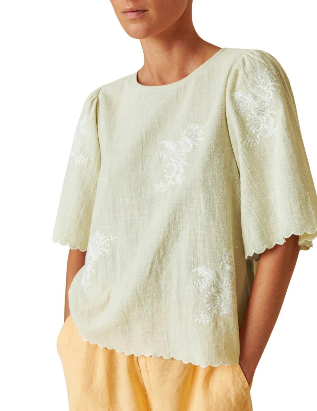 Indi & Cold Blusa Manga mariposa Agua