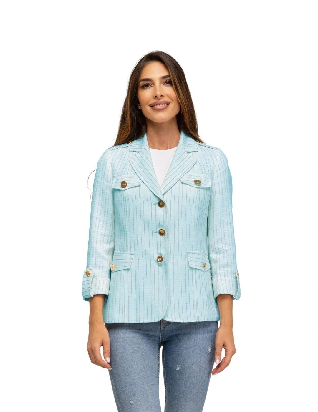 Fashion Chaqueta Capsula Turquesa