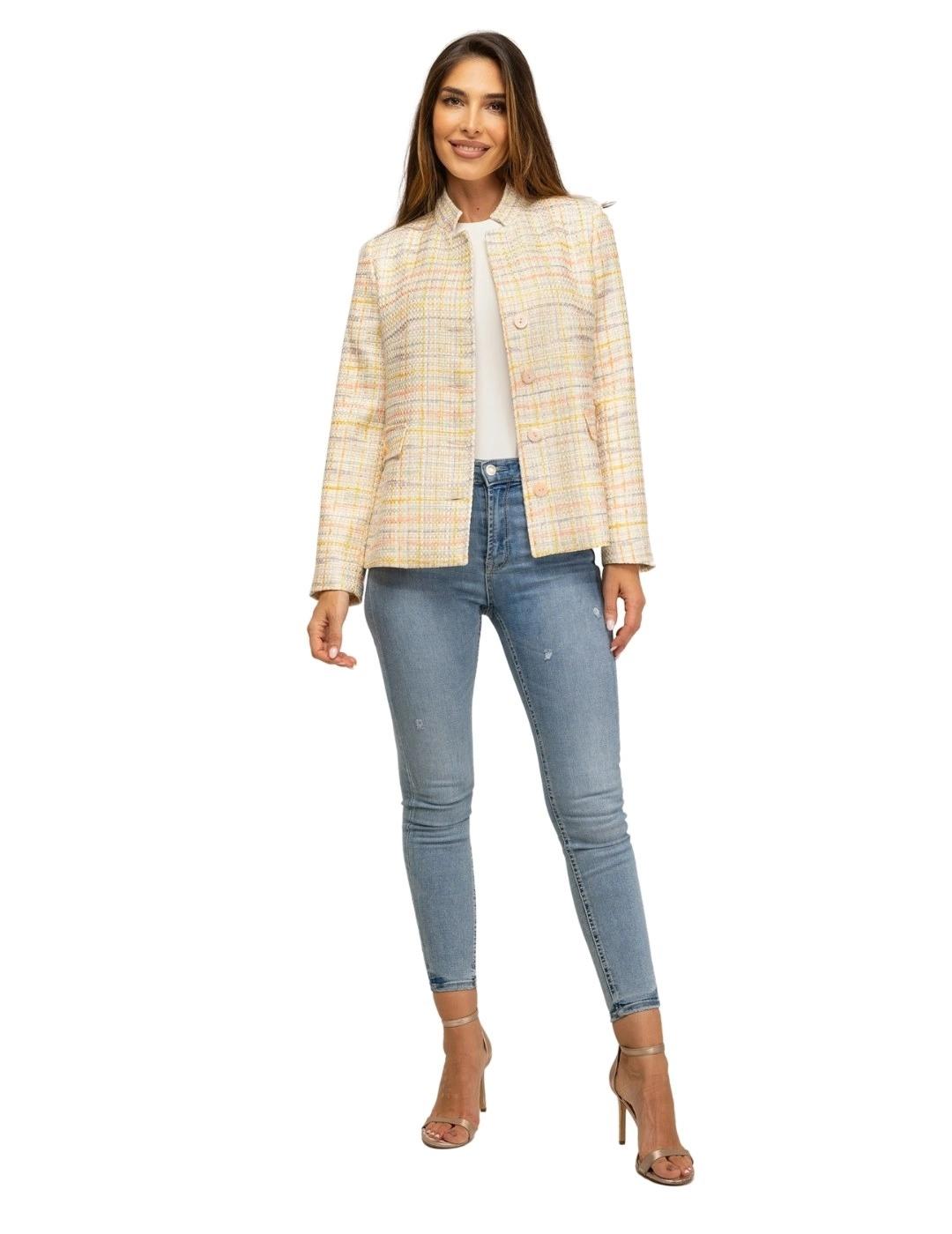 Fashion Chaqueta Garfio Beige