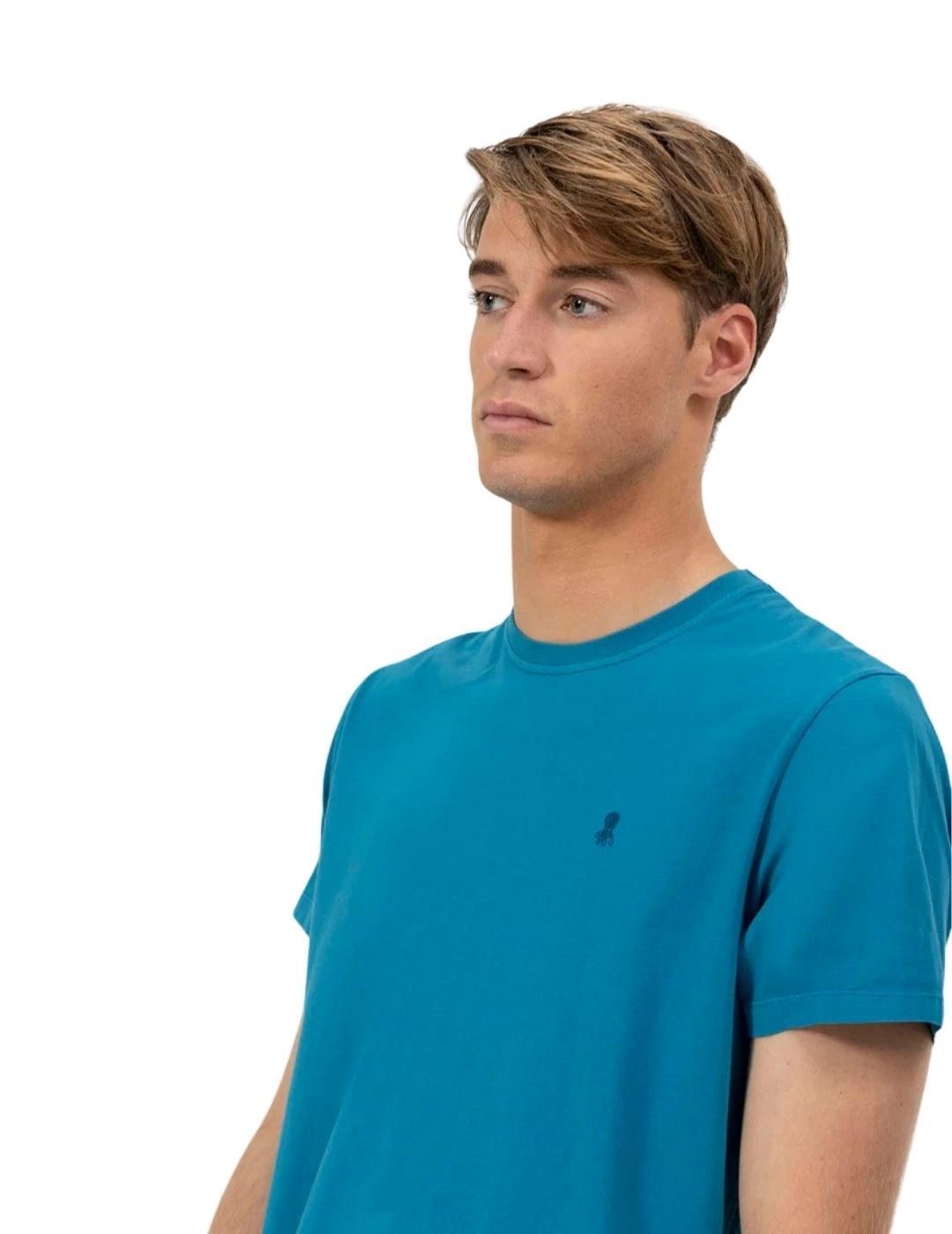 El Pulpo Camiseta Bordado Logo Elpulpo Azul Zafiro