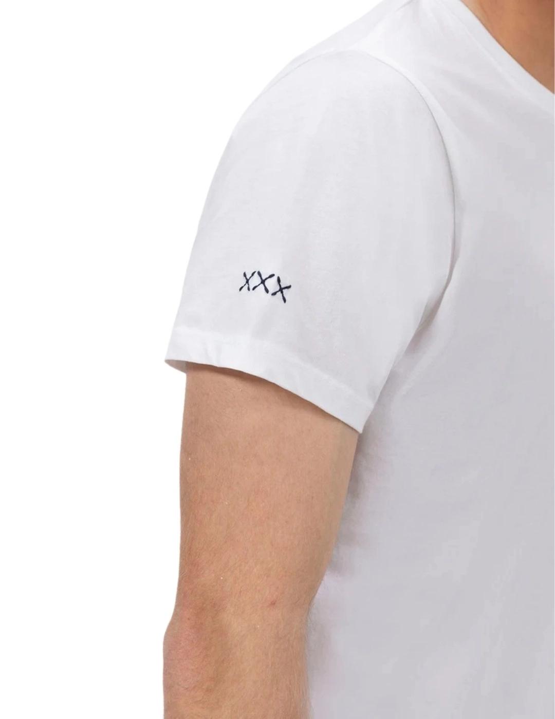 El Pulpo Camiseta Básica Bordado Blanco Puro