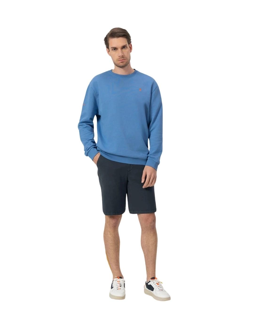 El Pulpo Sudadera Básica Bordado Azul Índigo