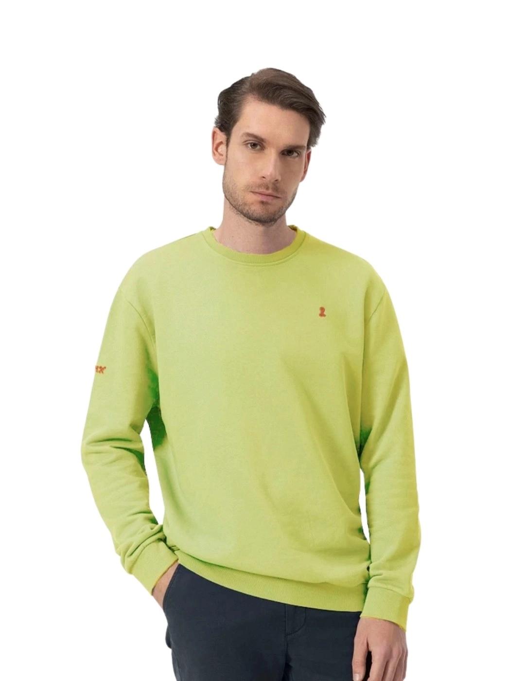 El Pulpo Sudadera Básica Bordado Verde pistacho