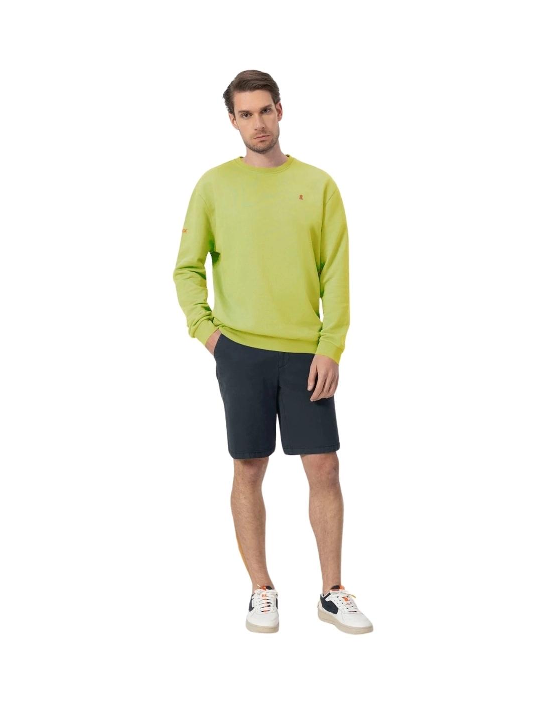 El Pulpo Sudadera Básica Bordado Verde pistacho