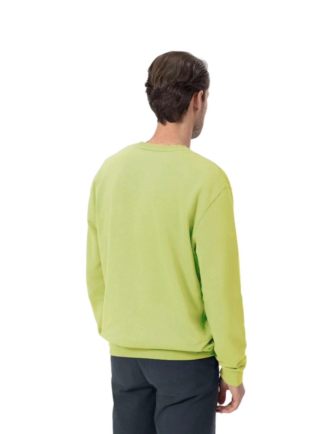 El Pulpo Sudadera Básica Bordado Verde pistacho
