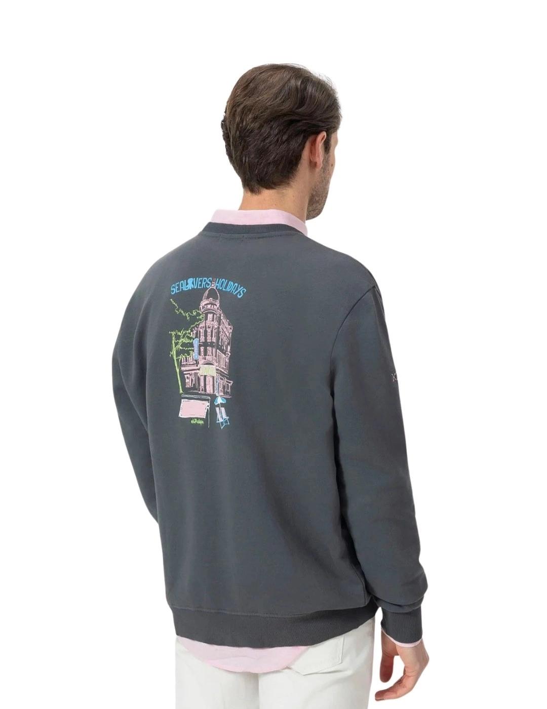 El Pulpo Sudadera Estampado Resort Gris Antracita