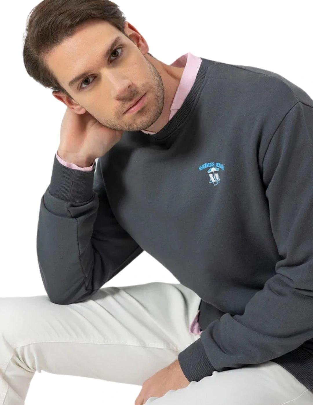 El Pulpo Sudadera Estampado Resort Gris Antracita