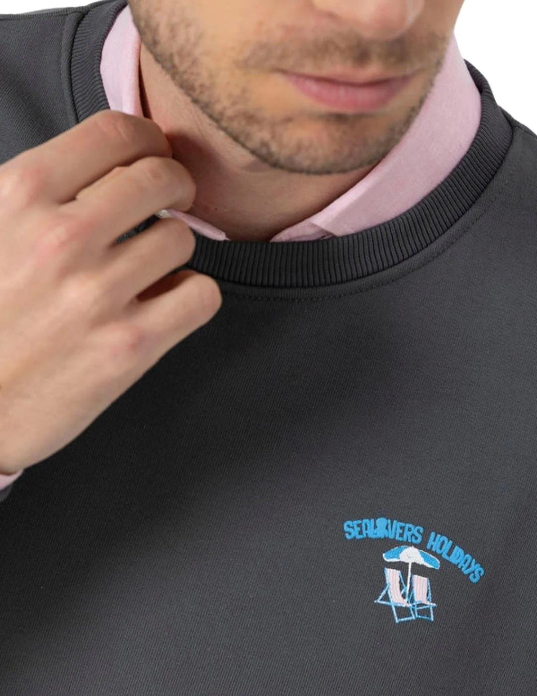 El Pulpo Sudadera Estampado Resort Gris Antracita