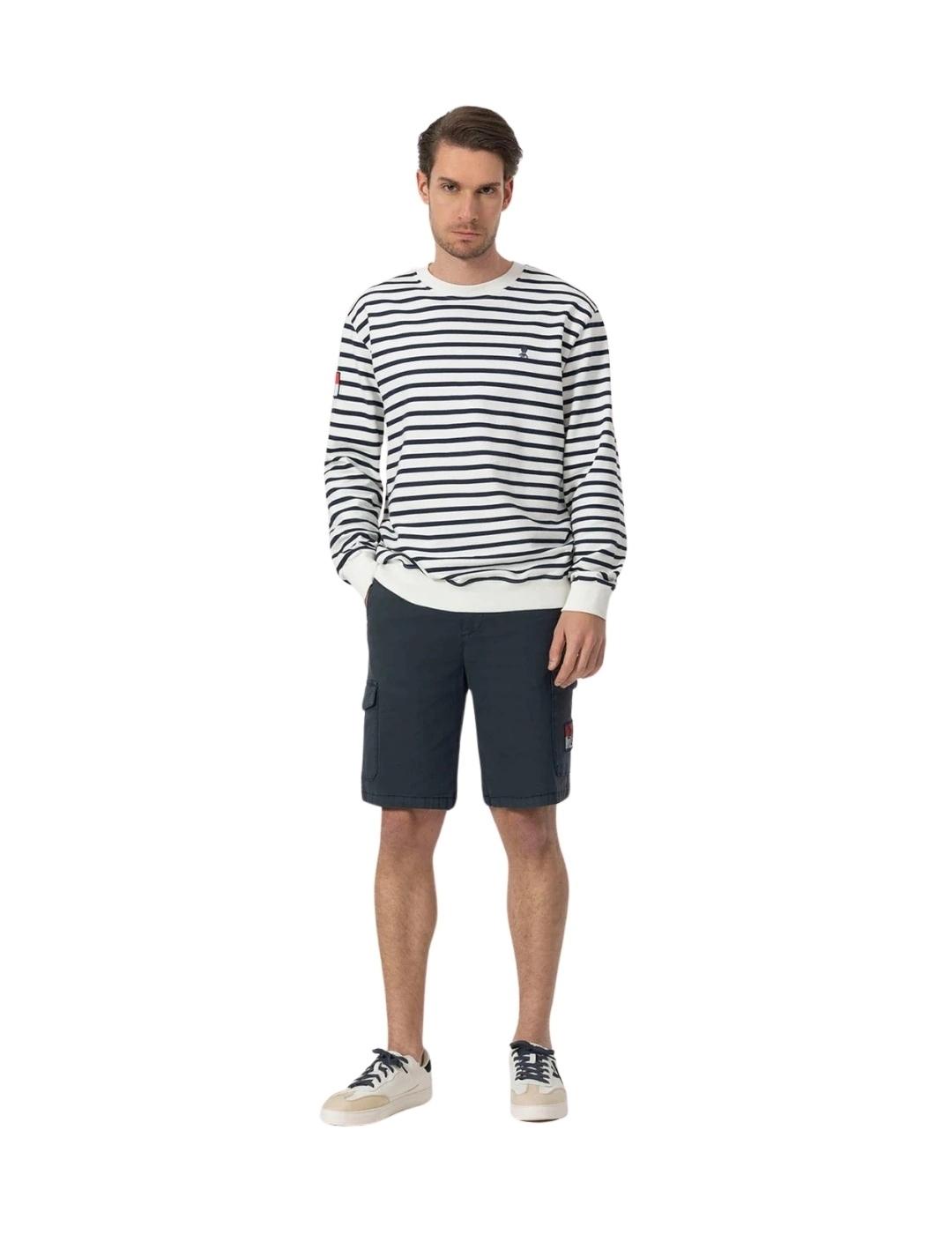 El Pulpo Sudadera Rayas Marineras Blanco Puro