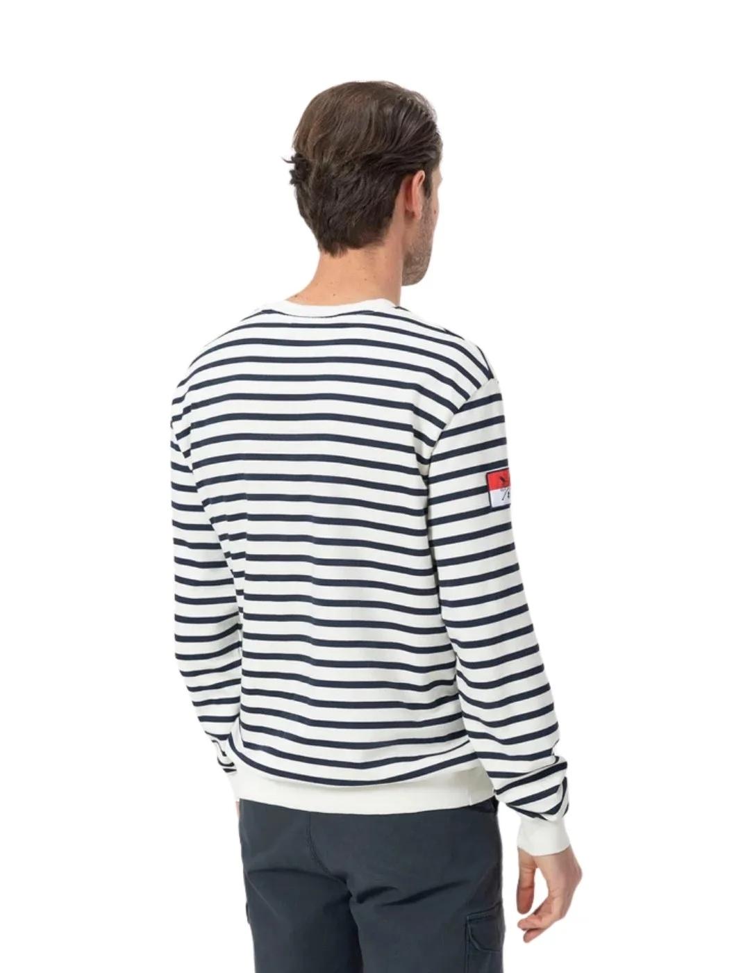 El Pulpo Sudadera Rayas Marineras Blanco Puro