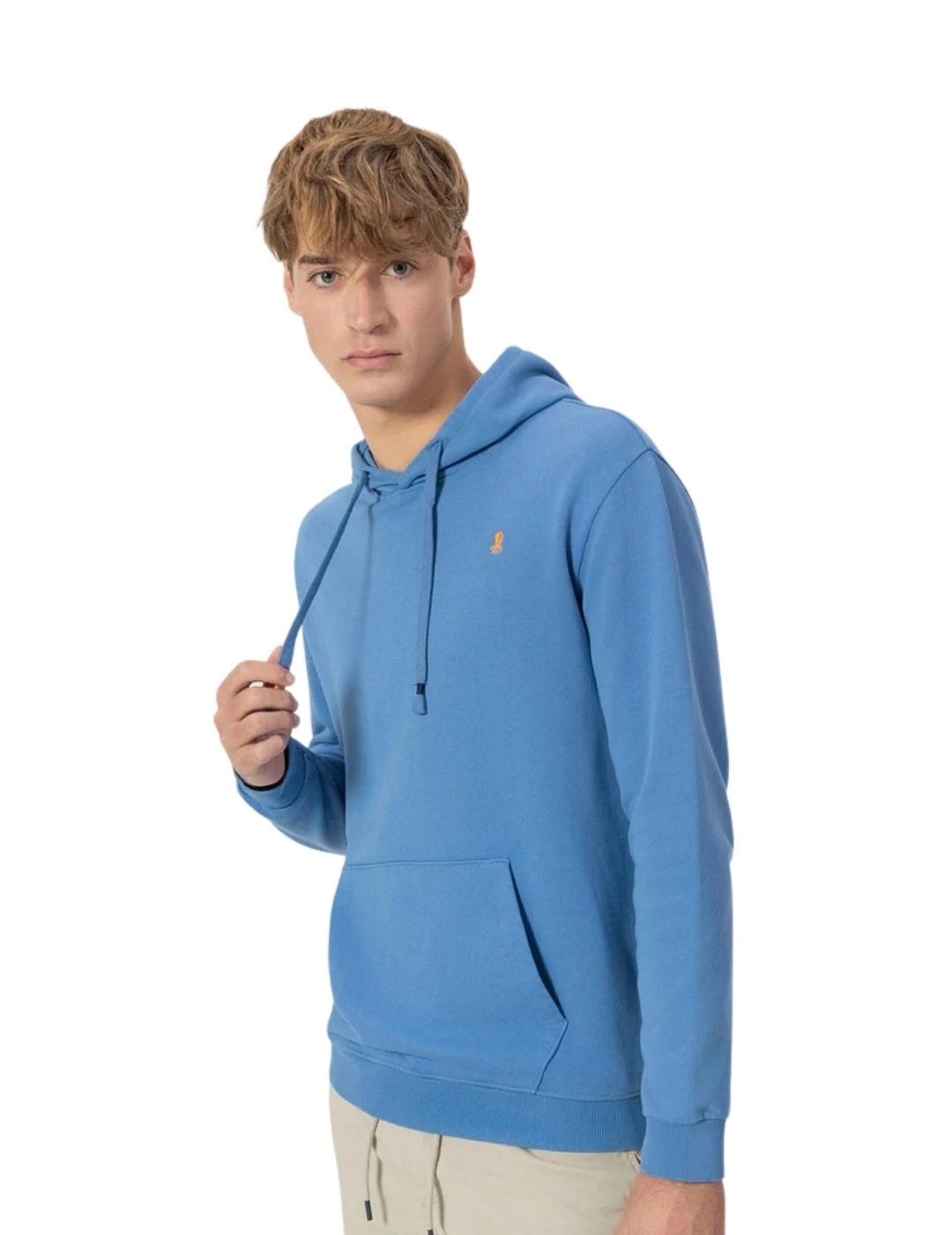 El Pulpo Sudadera Capucha Básica Azul Índigo