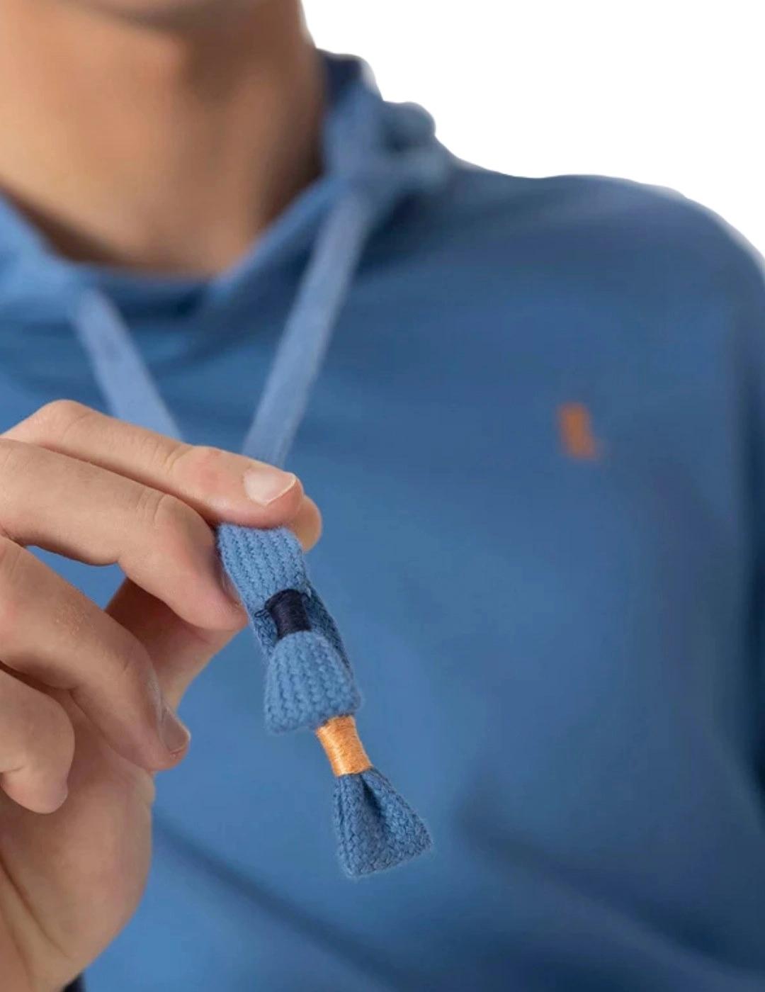 El Pulpo Sudadera Capucha Básica Azul Índigo
