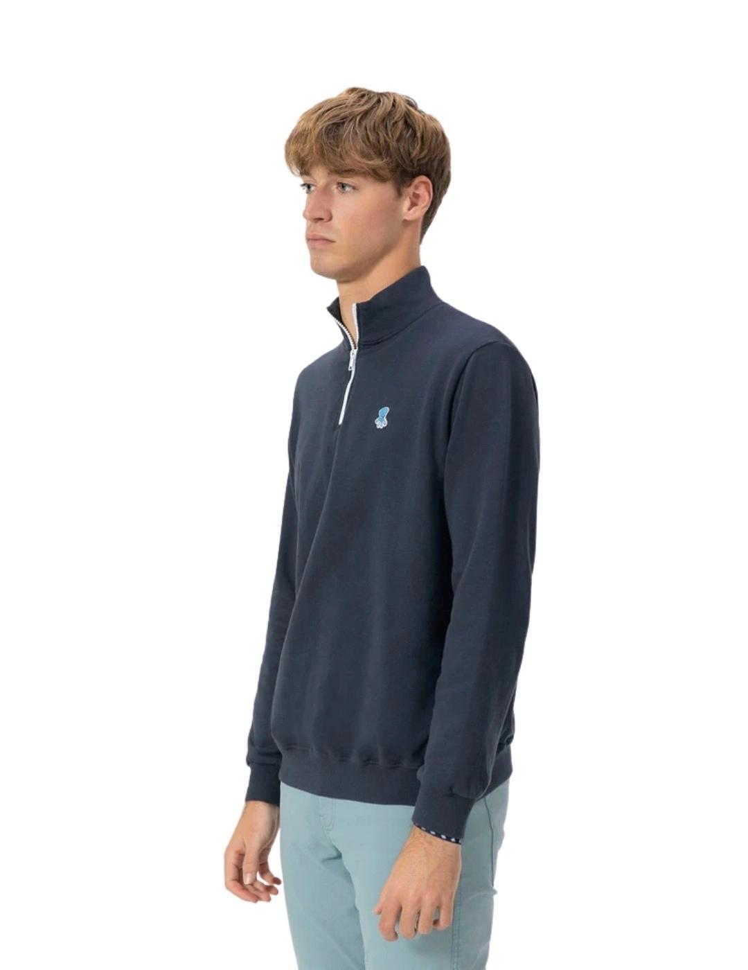 El Pulpo Sudadera Perkins Bordado Logo Azul Marino
