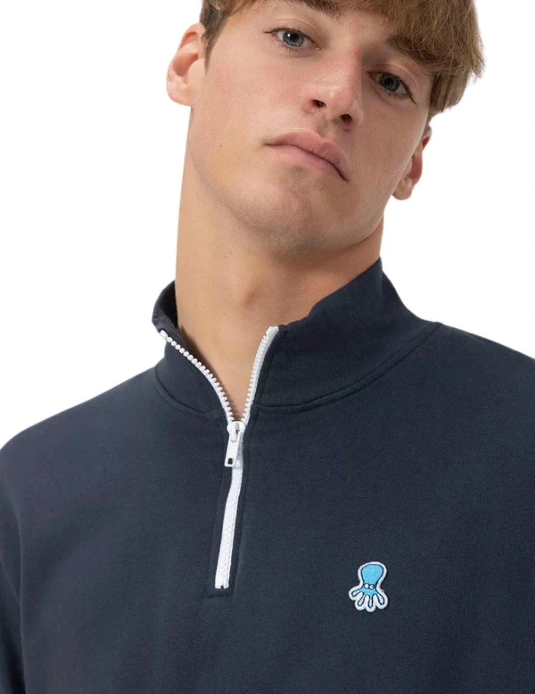 El Pulpo Sudadera Perkins Bordado Logo Azul Marino