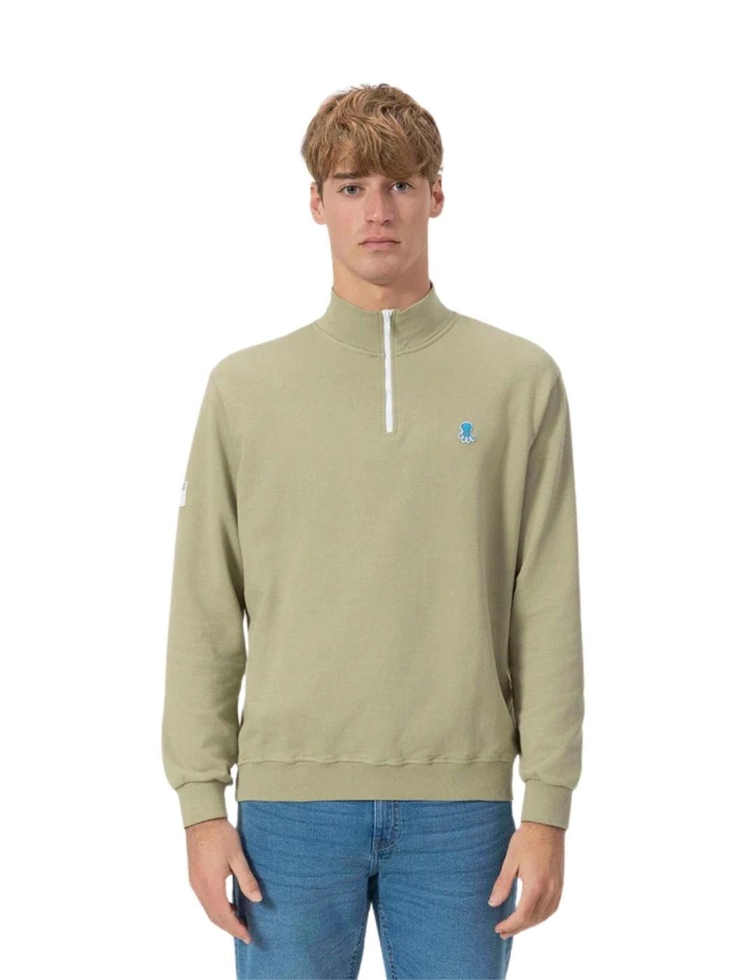 El Pulpo Sudadera Perkins Bordado Logo Verde