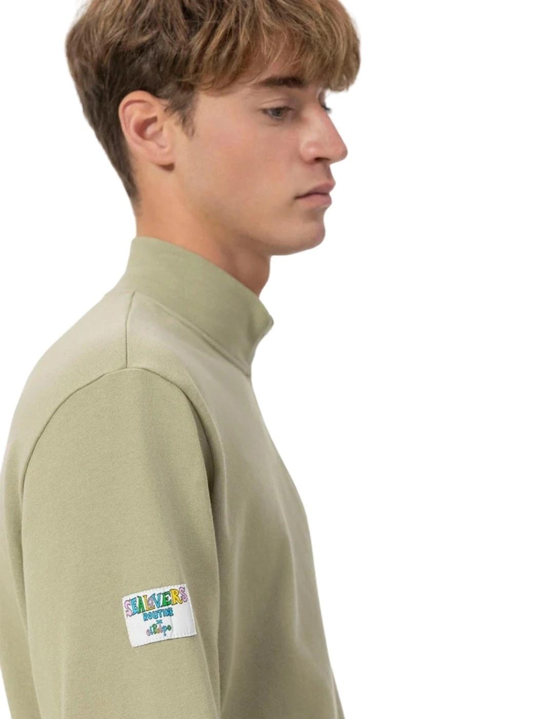 El Pulpo Sudadera Perkins Bordado Logo Verde