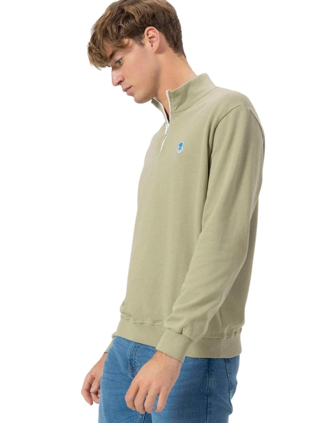 El Pulpo Sudadera Perkins Bordado Logo Verde