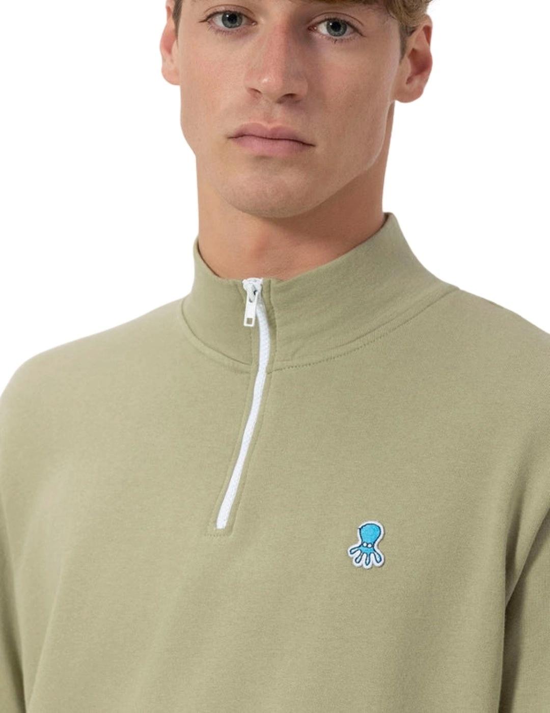 El Pulpo Sudadera Perkins Bordado Logo Verde