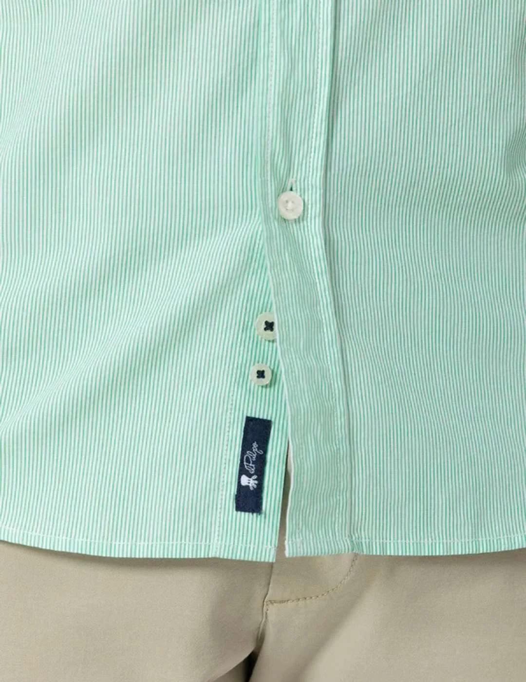 El Pulpo Camisa Cuello Botón Popelin Milrayas Verd