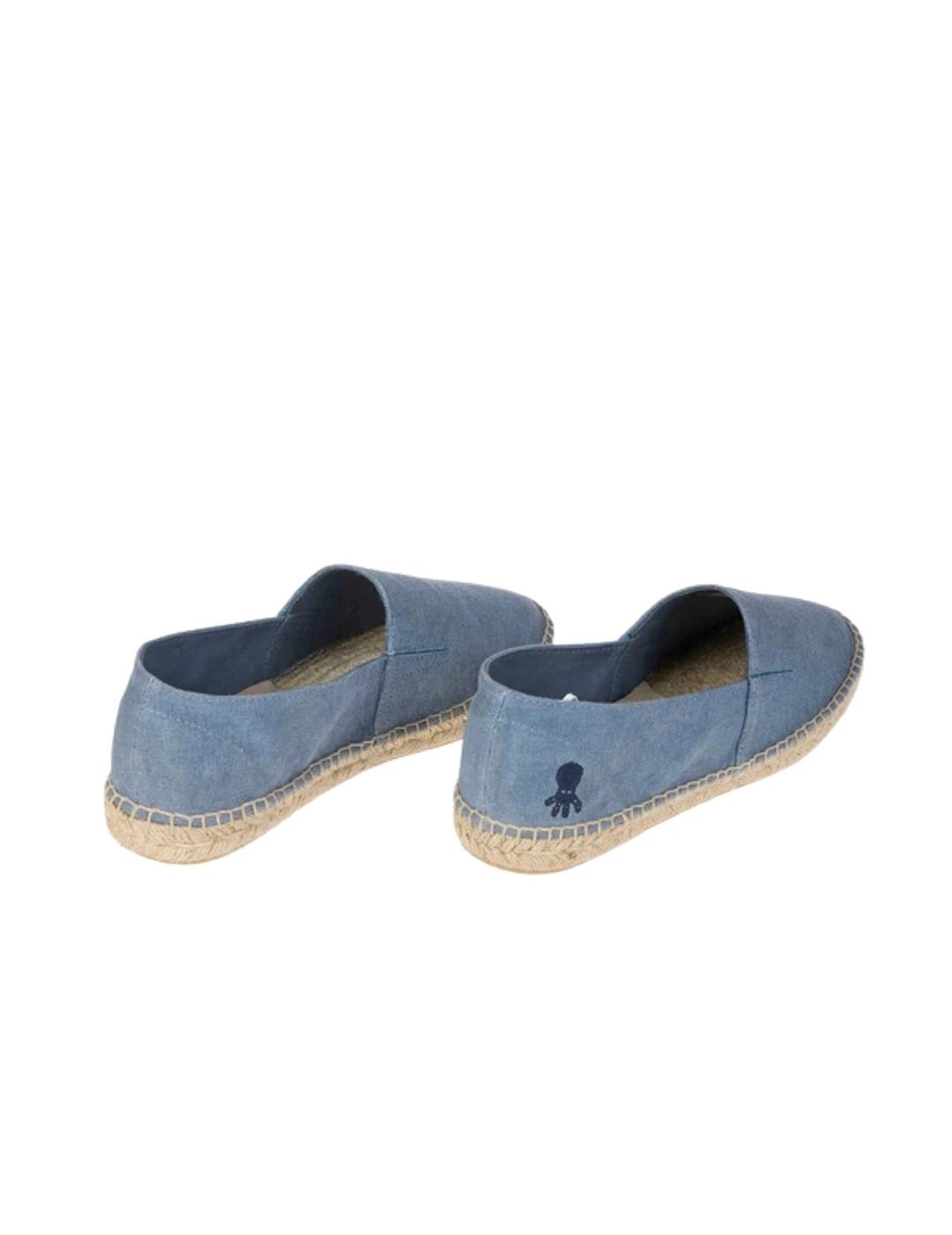 El Pulpo Alpargata Lavada Con Elástico Azul Índigo