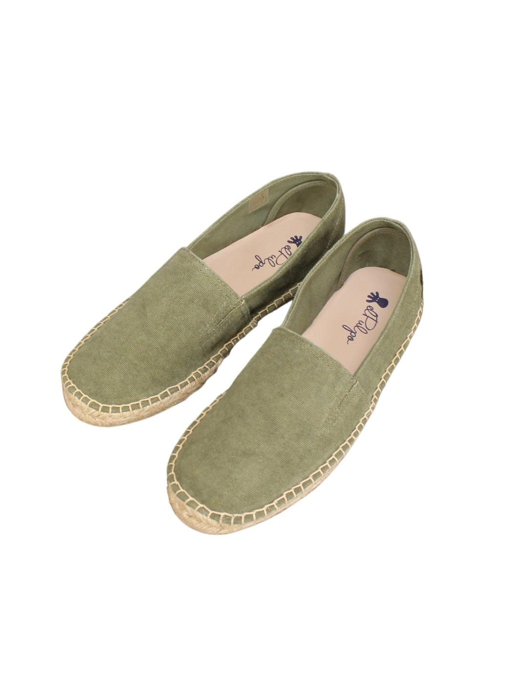 El Pulpo Alpargata Lavada Con Elástico Verde