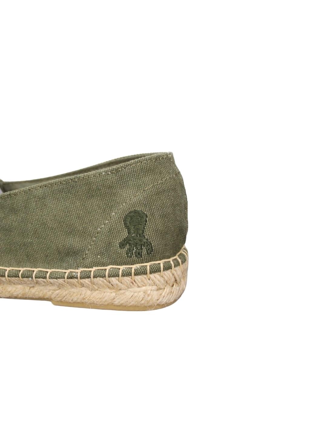 El Pulpo Alpargata Lavada Con Elástico Verde