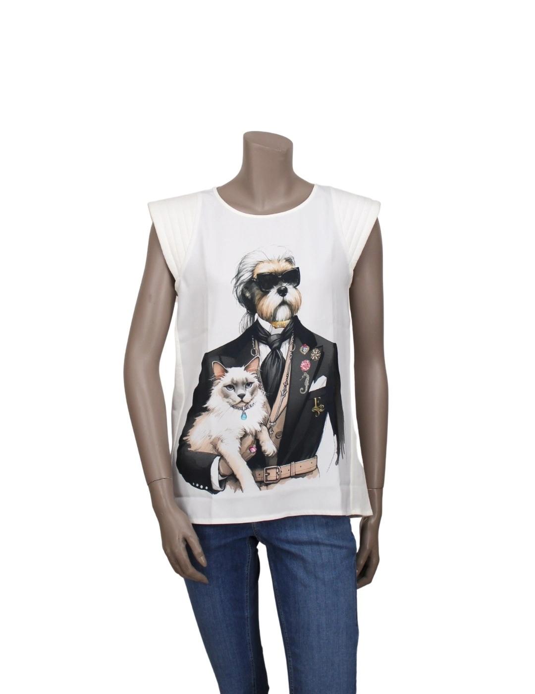 The Extreme Collection Camiseta Blanca Sweet cat