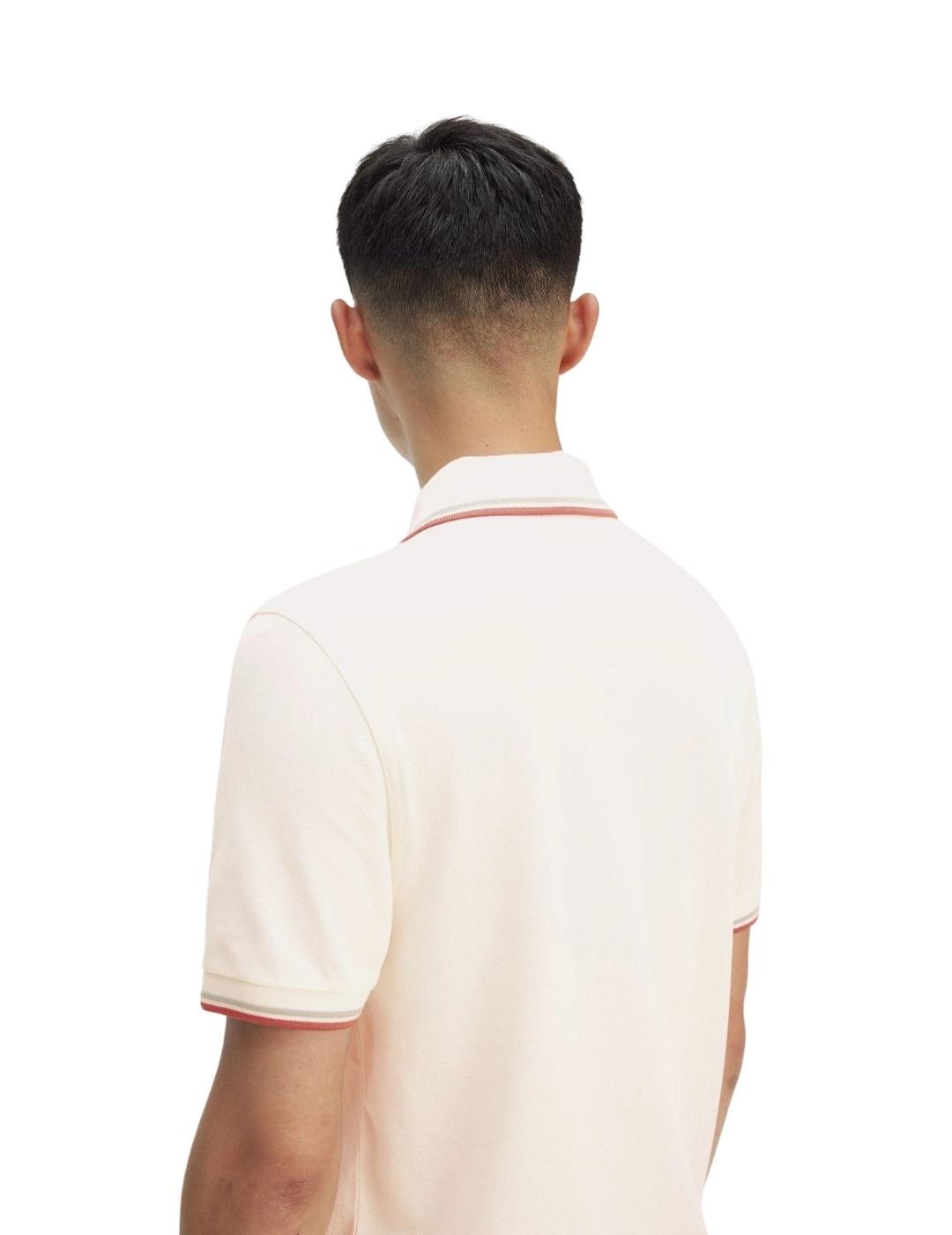 Fred Perry Polo Blanco logo rojo