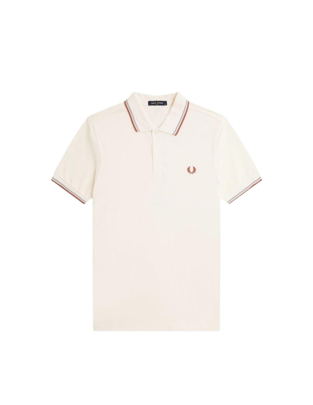 Fred Perry Polo Blanco logo rojo