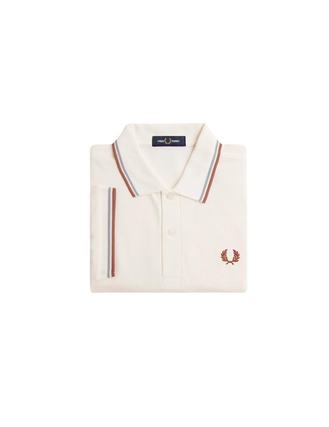 Fred Perry Polo Blanco logo rojo