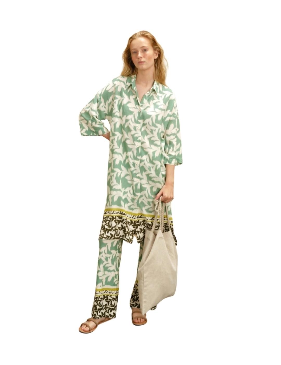 Guitare Pantalón Negresco Verde y crudo