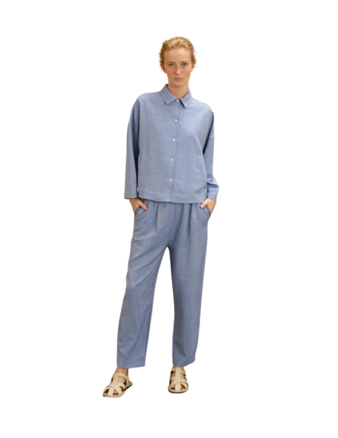 Guitare Pantalón Yuko Azul y crudo