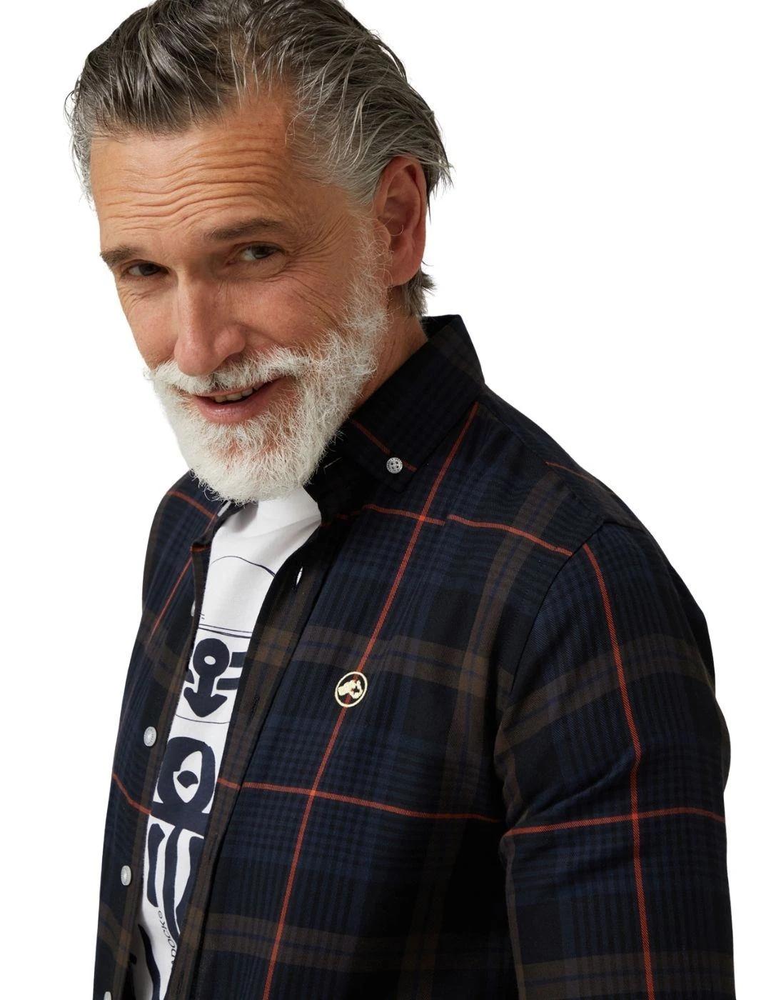 Altonadock Camisa Negra de cuadros