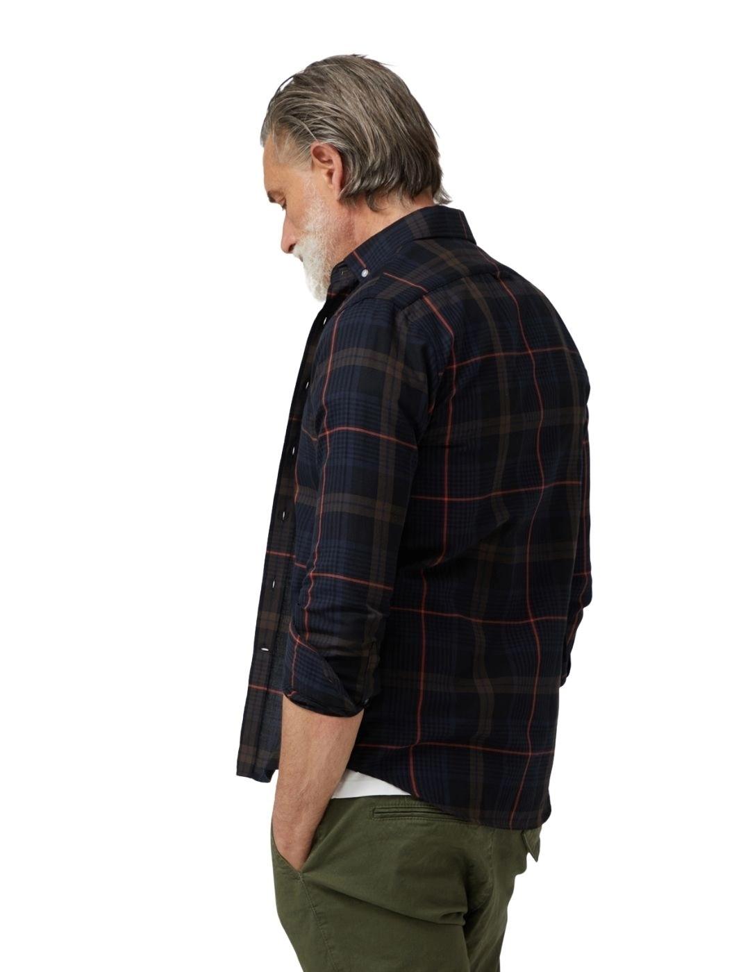 Altonadock Camisa Negra de cuadros