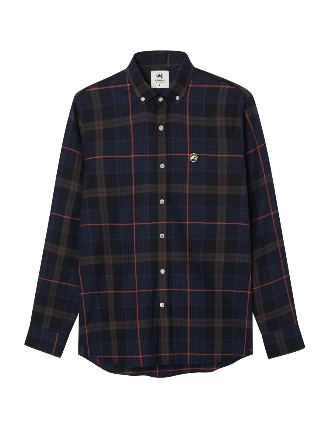 Altonadock Camisa Negra de cuadros