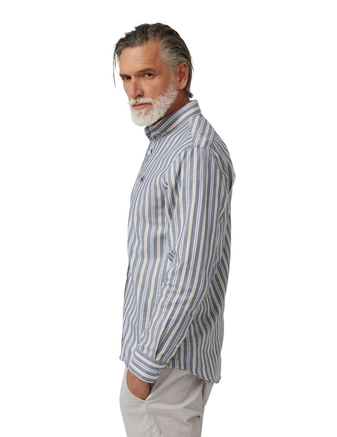 Altonadock Camisa Azul de rayas