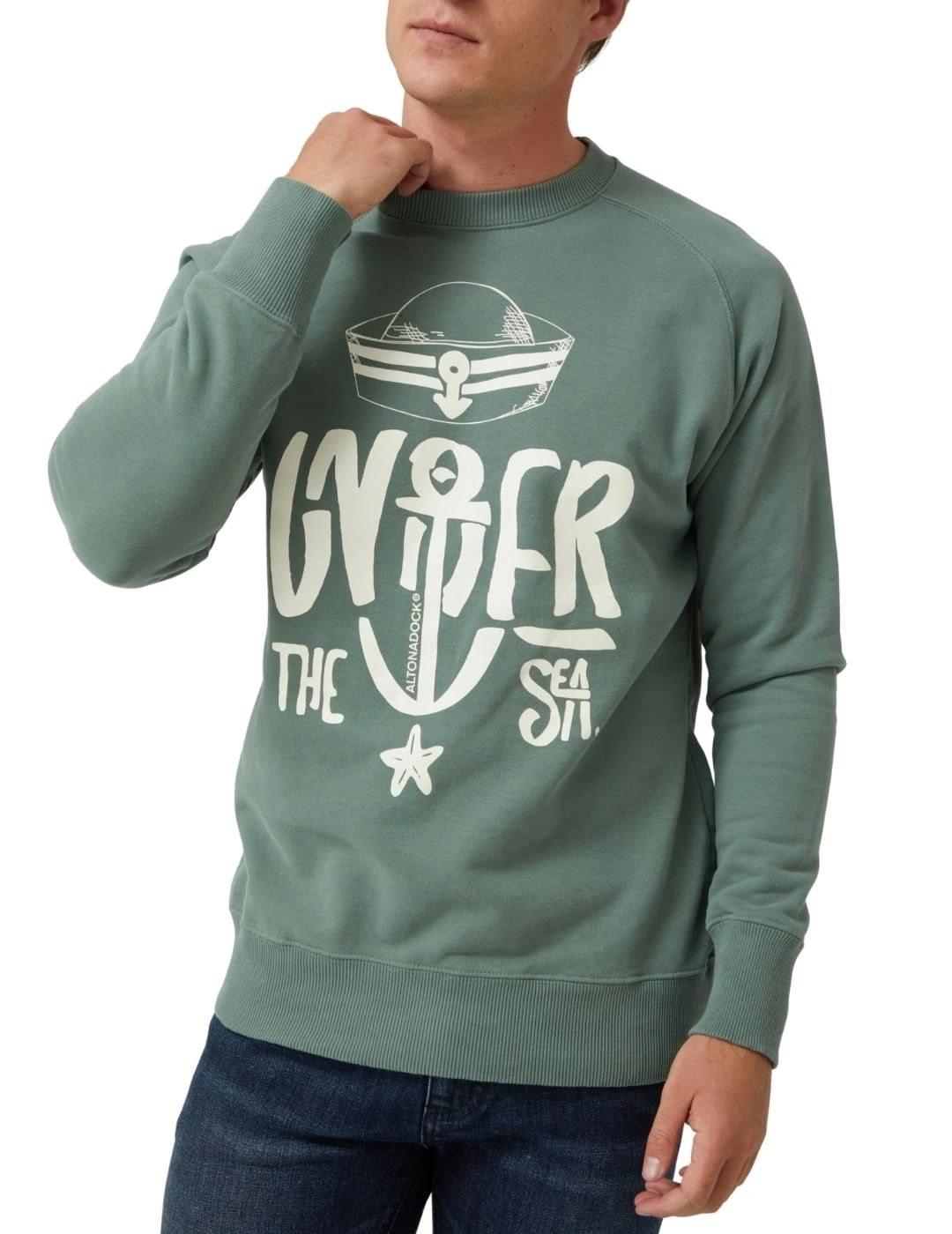 Altonadock Sudadera Verde dibujo ancla