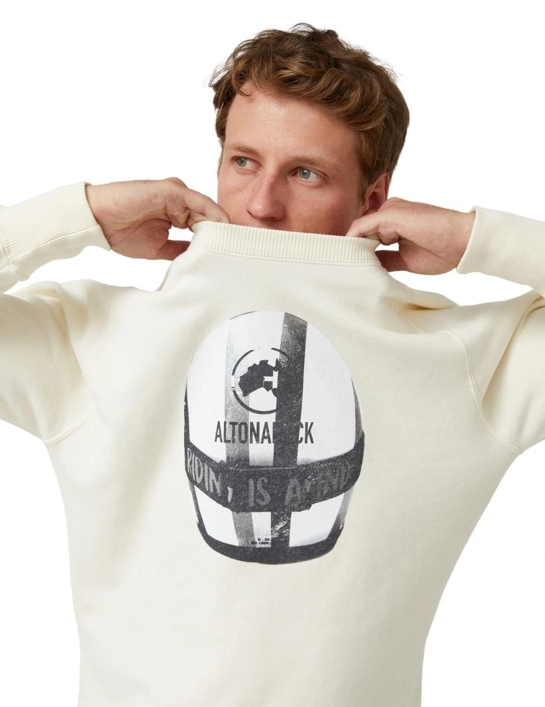 Altonadock Sudadera Crudo dibujo casco