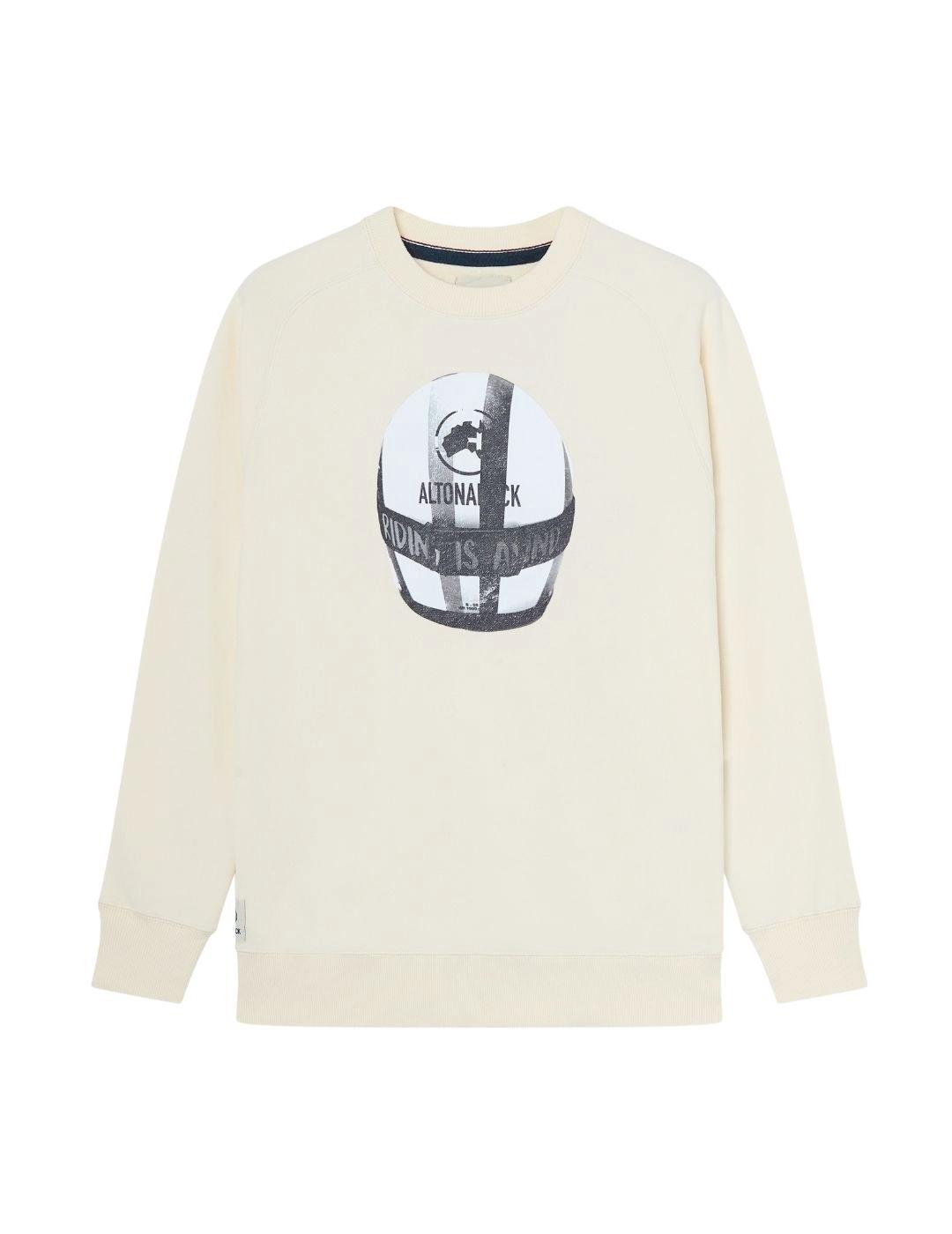Altonadock Sudadera Crudo dibujo casco