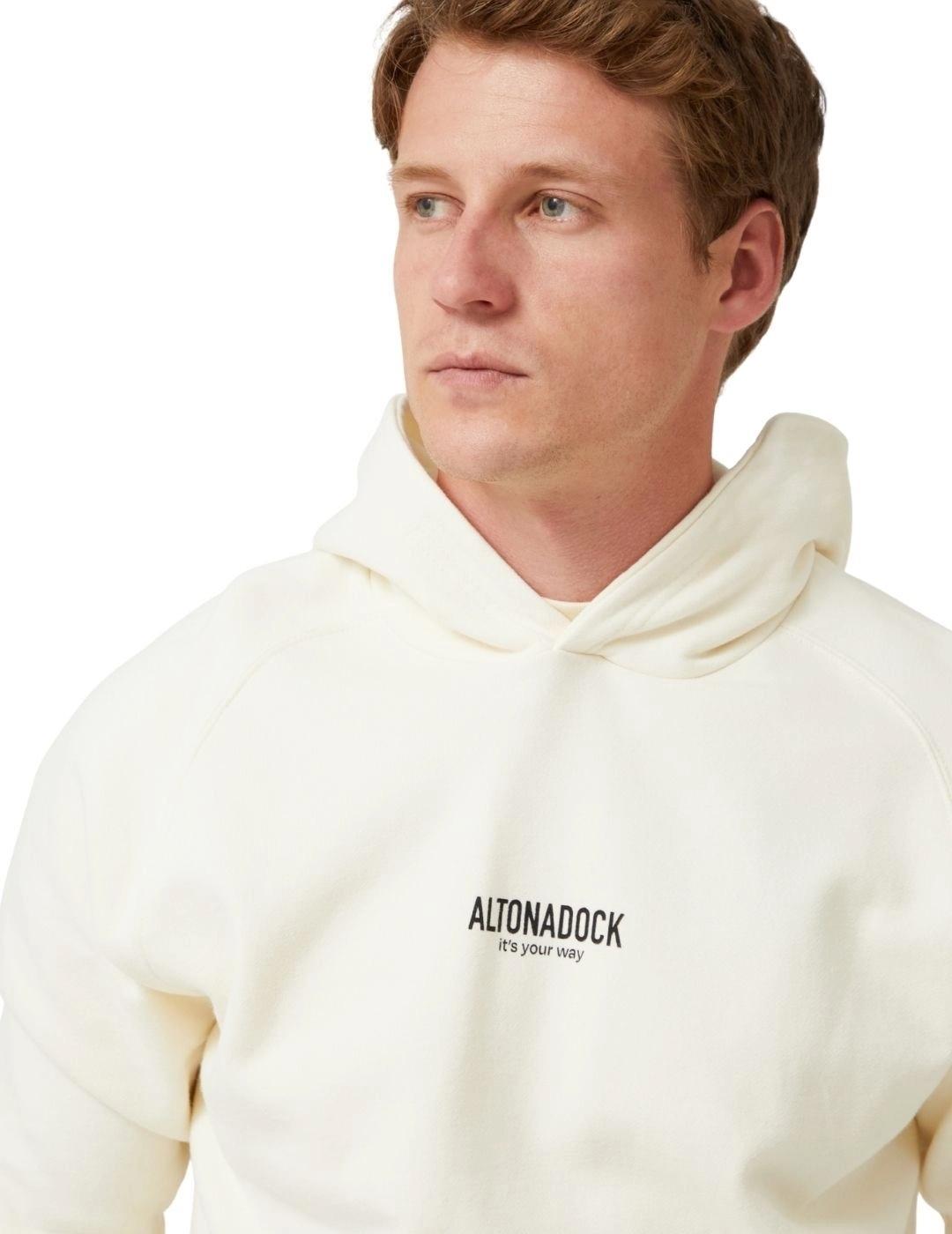 Altonadock Sudadera Crudo con capucha