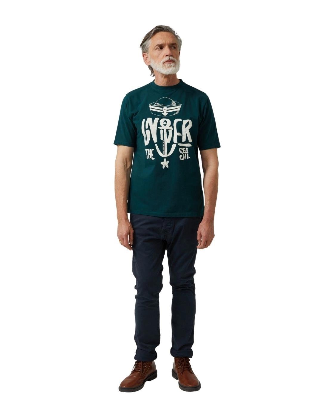 Altonadock Camiseta Verde oscuro dibujo ancla