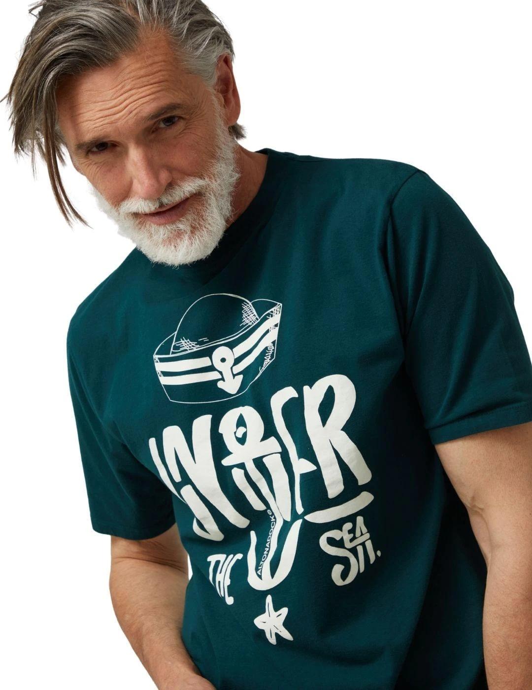 Altonadock Camiseta Verde oscuro dibujo ancla