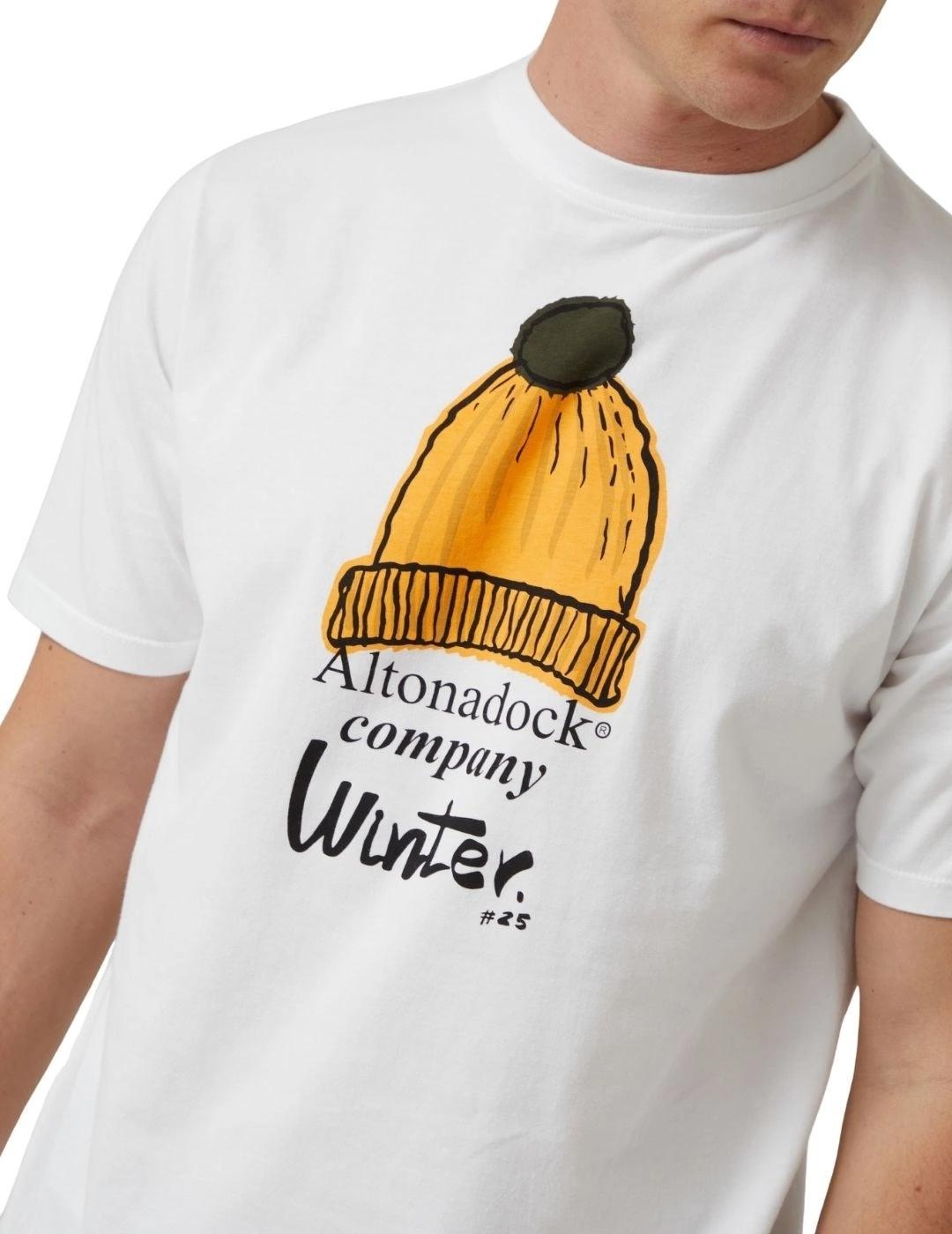 Altonadock Camiseta Blanca dibujo gorro