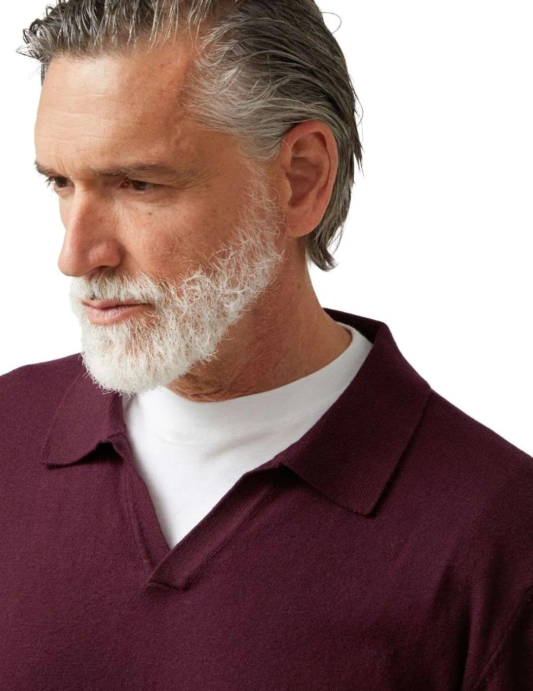 Altonadock Jersey Punto cuello polo Granate