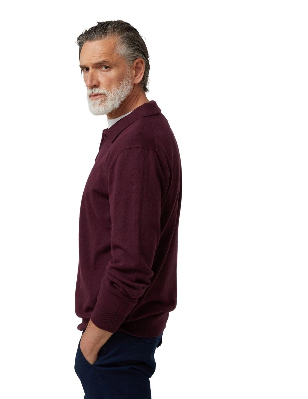 Altonadock Jersey Punto cuello polo Granate