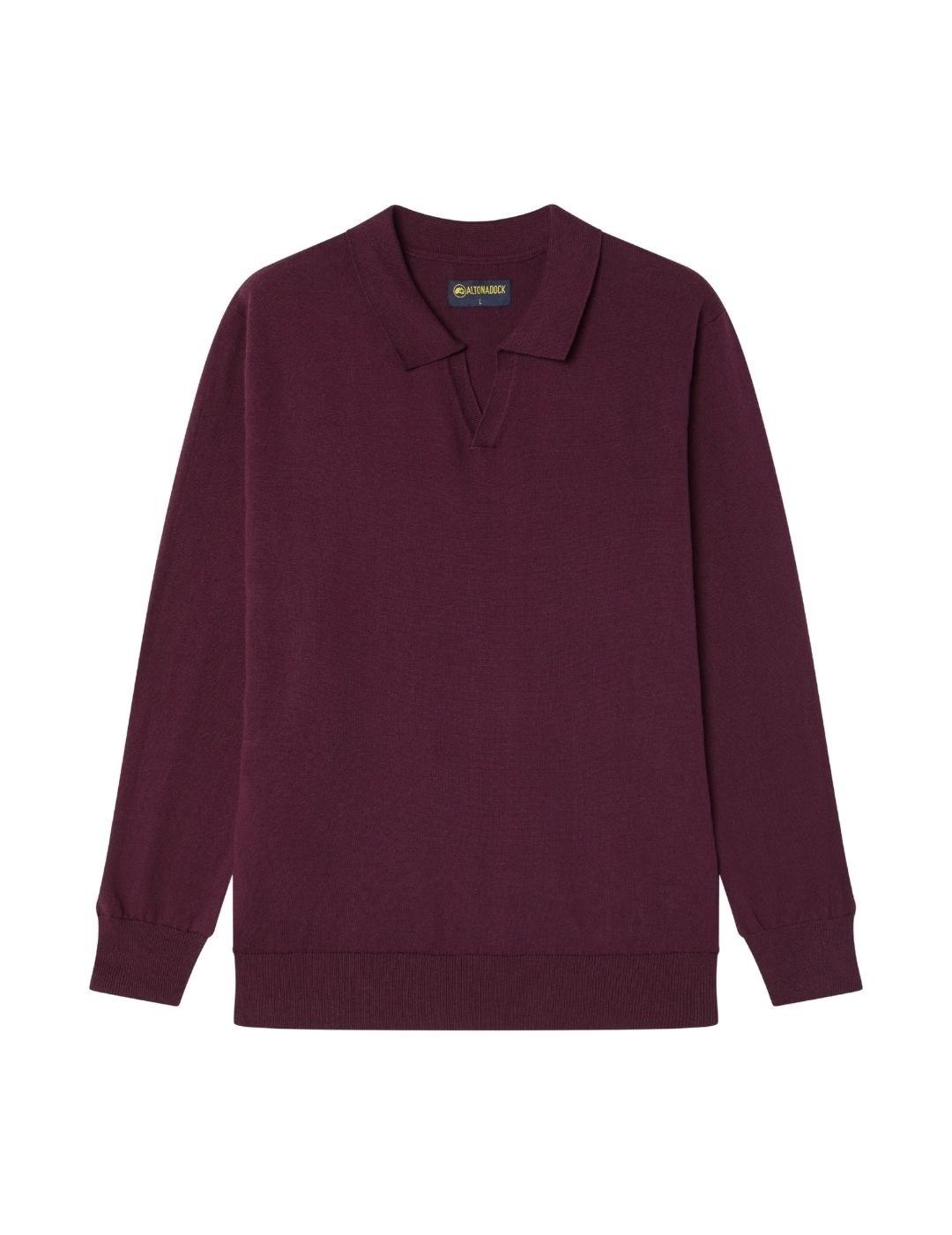 Altonadock Jersey Punto cuello polo Granate