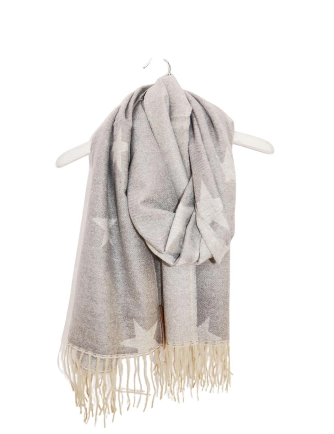 Anna Mora Bufanda Gris con estrellas