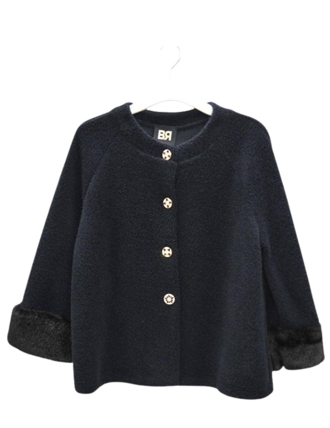 Anna Mora Chaqueta de pelo Negra